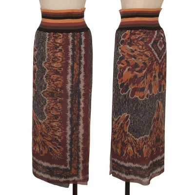 Jean Paul GAULTIER FEMME Psychedelic Print Mesh Layered Wrap Skirt