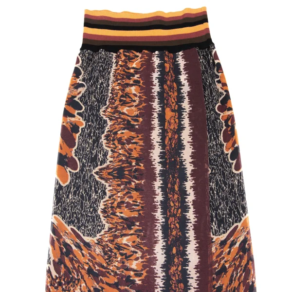 Jean Paul GAULTIER FEMME Psychedelic Print Mesh Layered Wrap Skirt K-172620_003