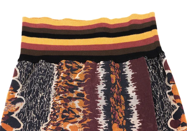Jean Paul GAULTIER FEMME Psychedelic Print Mesh Layered Wrap Skirt K-172620_004