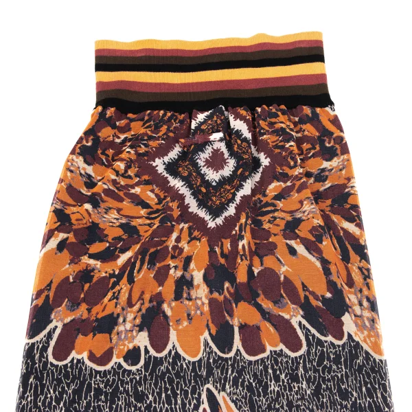 Jean Paul GAULTIER FEMME Psychedelic Print Mesh Layered Wrap Skirt K-172620_010