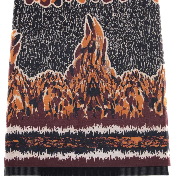 Jean Paul GAULTIER FEMME Psychedelic Print Mesh Layered Wrap Skirt K-172620_011