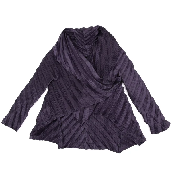 ISSEY MIYAKE Pleated Shawl Collar Jacket K-172621_002