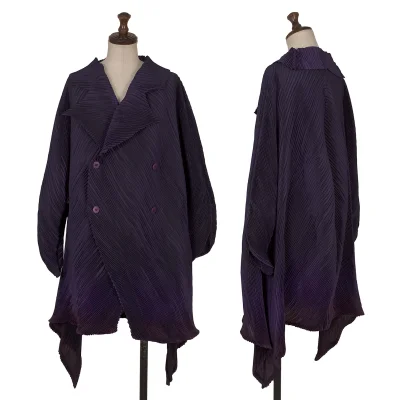 ISSEY MIYAKE Gradient Hem Double Half Coat