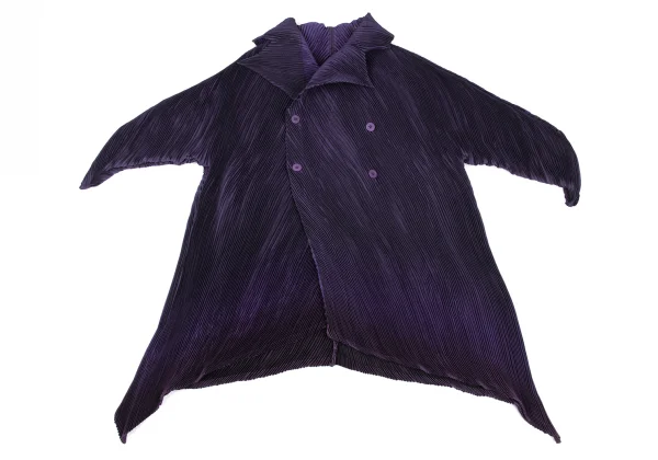 ISSEY MIYAKE Gradient Hem Double Half Coat K-172622_002