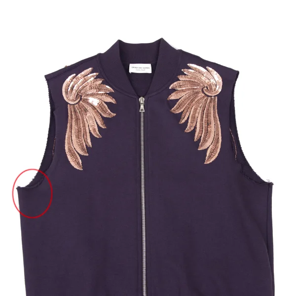 DRIES VAN NOTEN Sequin Wing Sleeveless Vest K-172624_003