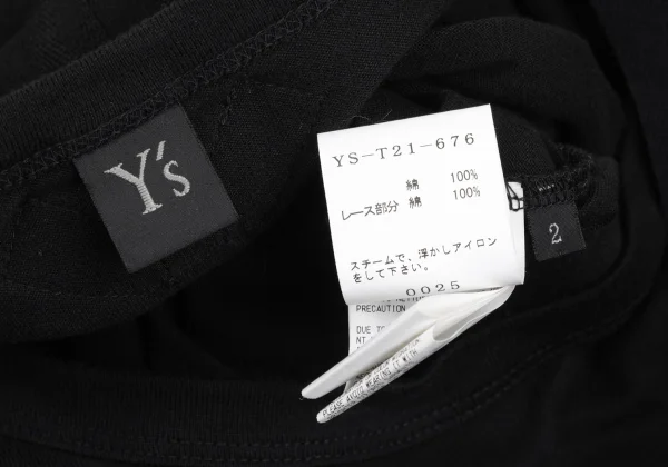 Y's Lace Paste Taping T Shirt Dress K-172625_017