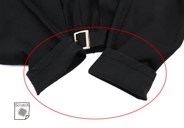 Y's Wool Cotton Belted Collarless Jacket K-172626_008