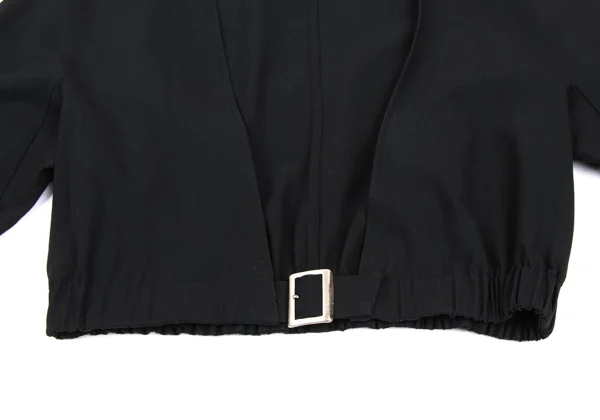 Y's Wool Cotton Belted Collarless Jacket K-172626_009