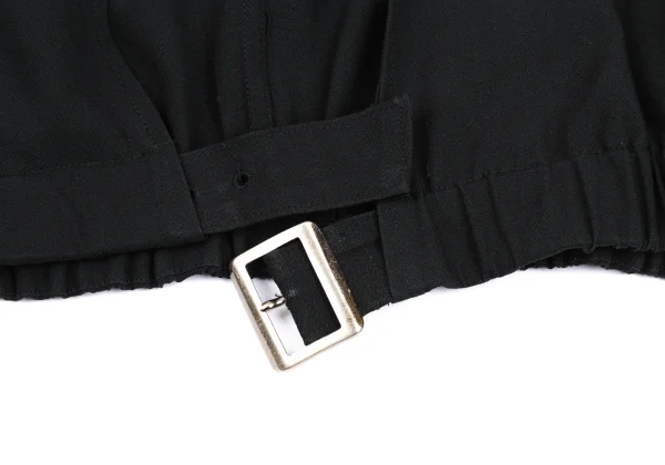 Y's Wool Cotton Belted Collarless Jacket K-172626_010