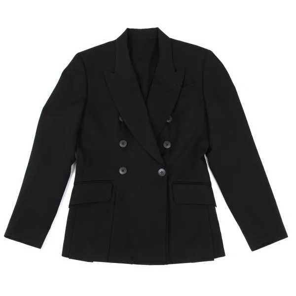 Jean Paul GAULTIER FEMME Wool Back Pleats Double Breasted Jacket K-172627_002
