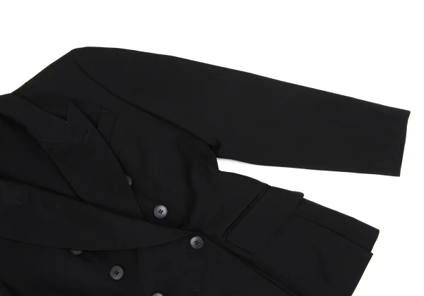 Jean Paul GAULTIER FEMME Wool Back Pleats Double Breasted Jacket K-172627_005