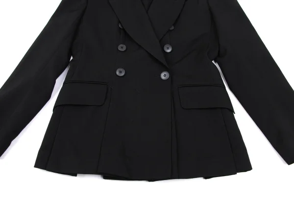 Jean Paul GAULTIER FEMME Wool Back Pleats Double Breasted Jacket K-172627_008