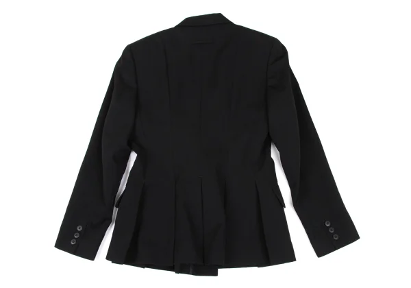 Jean Paul GAULTIER FEMME Wool Back Pleats Double Breasted Jacket K-172627_014