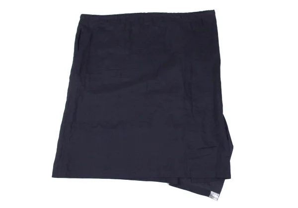 Yohji Yamamoto FEMME Foil Print Draped Wide Waist Linen Skirt K-172628_013