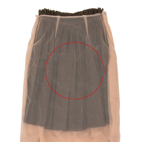 COMME des GARCONS Gathered Switching Multi-layered Mesh Skirt K-172629_003