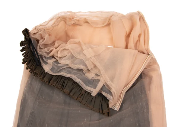COMME des GARCONS Gathered Switching Multi-layered Mesh Skirt K-172629_006