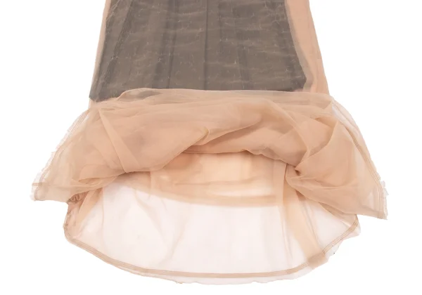 COMME des GARCONS Gathered Switching Multi-layered Mesh Skirt K-172629_010