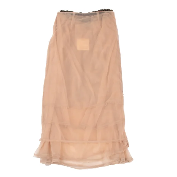 COMME des GARCONS Gathered Switching Multi-layered Mesh Skirt K-172629_011