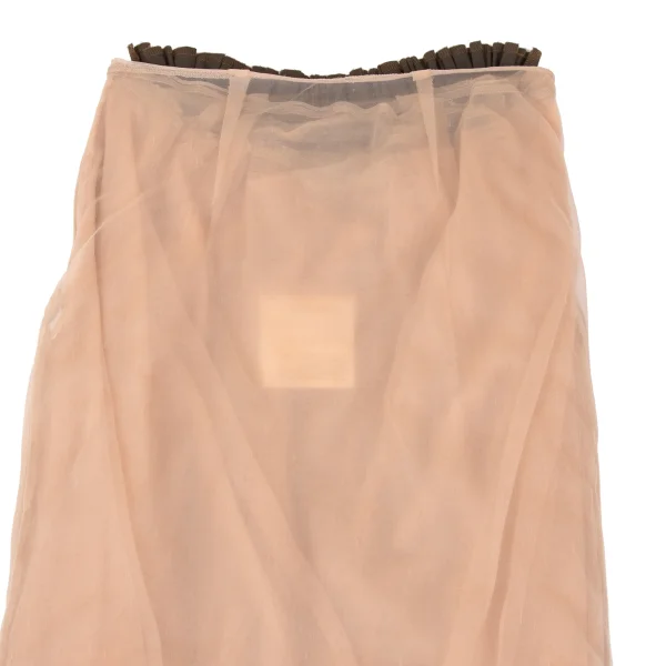 COMME des GARCONS Gathered Switching Multi-layered Mesh Skirt K-172629_012