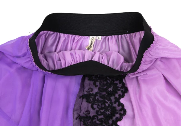 COMME des GARCONS Lace Switching Layered Sheer Skirt K-172630_007