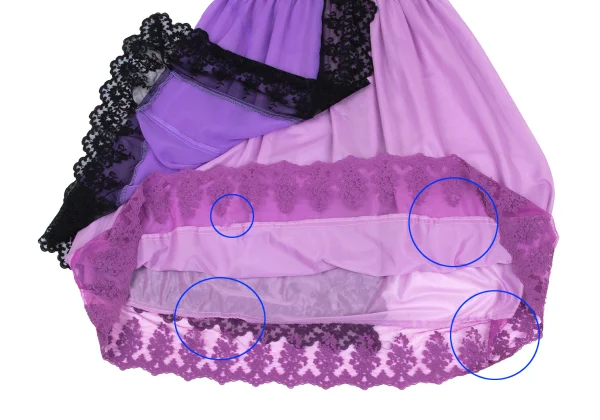 COMME des GARCONS Lace Switching Layered Sheer Skirt K-172630_014