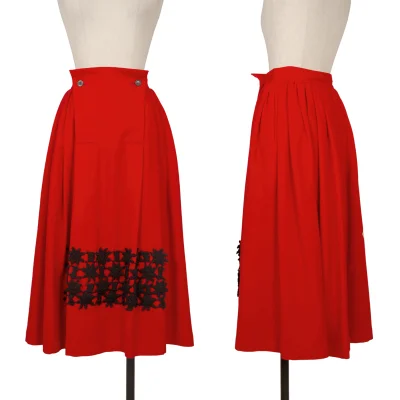 COMME des GARCONS Wool Lace Patch Skirt
