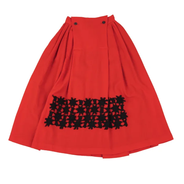 COMME des GARCONS Wool Lace Patch Skirt K-172631_002