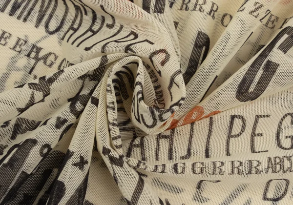 JPG by GAULTIER Logo Alphabet Print Mesh Tank Top K-172633_016