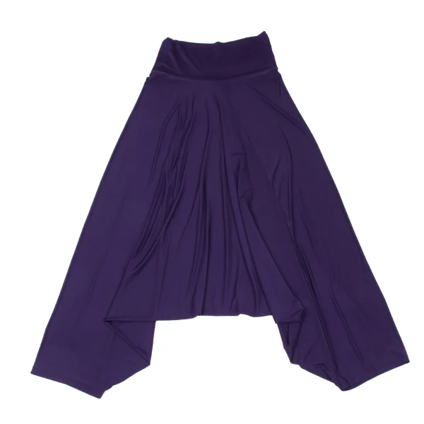 ISSEY MIYAKE Curved Seam Stretch Dropped Crotch Pants Purple 2 K-172635_001