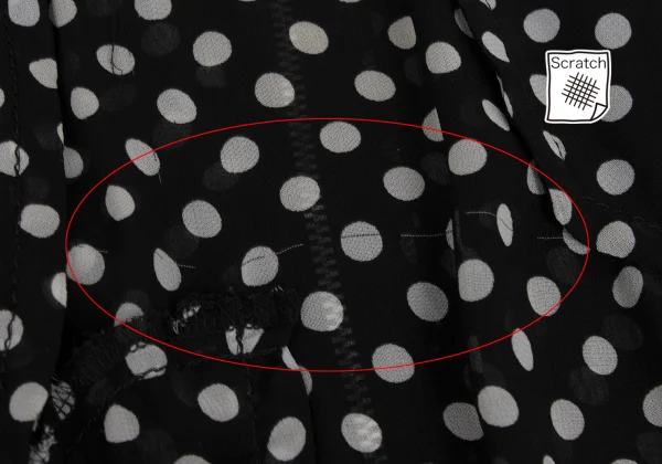 COMME des GARCONS Polka Dot Print Switching Sheer Sleeveless Dress K-172637_005