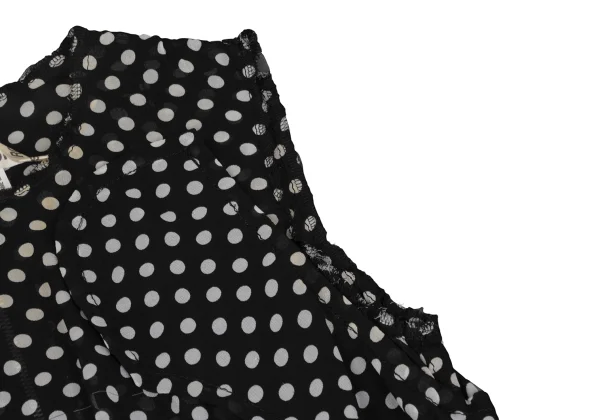 COMME des GARCONS Polka Dot Print Switching Sheer Sleeveless Dress K-172637_007