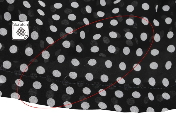 COMME des GARCONS Polka Dot Print Switching Sheer Sleeveless Dress K-172637_009