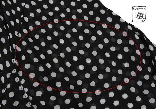 COMME des GARCONS Polka Dot Print Switching Sheer Sleeveless Dress K-172637_010