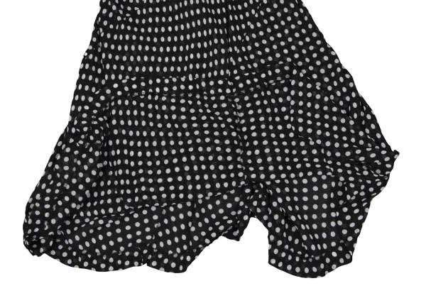 COMME des GARCONS Polka Dot Print Switching Sheer Sleeveless Dress K-172637_012
