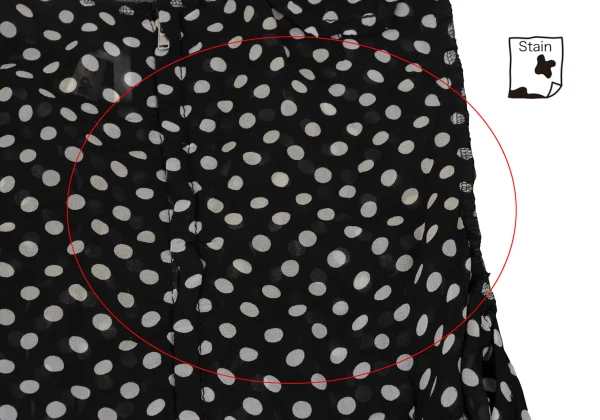 COMME des GARCONS Polka Dot Print Switching Sheer Sleeveless Dress K-172637_016