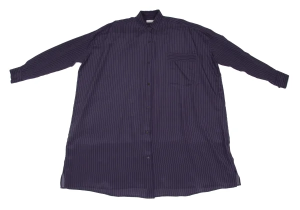 DRIES VAN NOTEN Silk Stripe Shirt Dress K-172638_002
