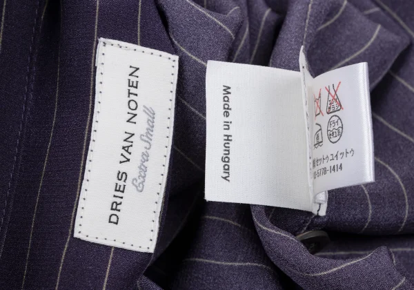 DRIES VAN NOTEN Silk Stripe Shirt Dress K-172638_014