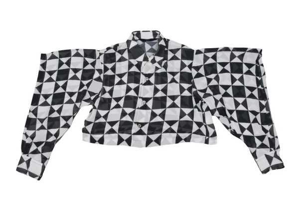 tricot COMME des GARCONS Poly Chiffon Geometric Blouse K-172639_002