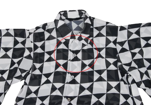 tricot COMME des GARCONS Poly Chiffon Geometric Blouse K-172639_003