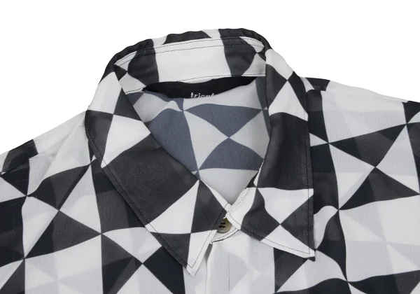 tricot COMME des GARCONS Poly Chiffon Geometric Blouse K-172639_005