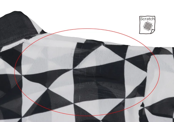 tricot COMME des GARCONS Poly Chiffon Geometric Blouse K-172639_012