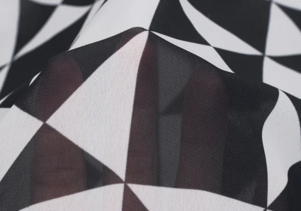tricot COMME des GARCONS Poly Chiffon Geometric Blouse K-172639_014