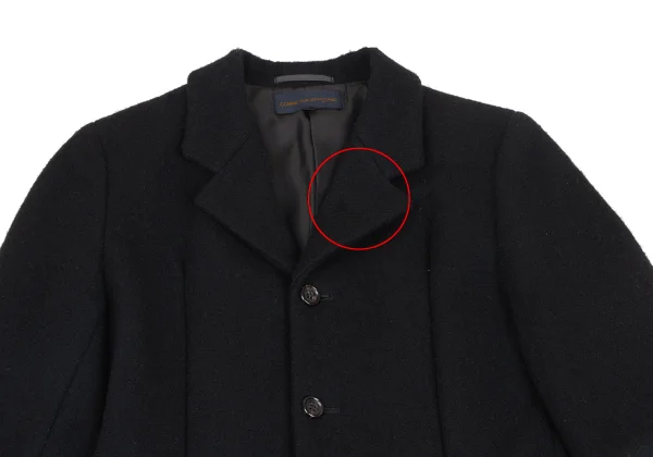 COMME des GARCONS Wool Mossa Hem Layered Jacket K-172640_003