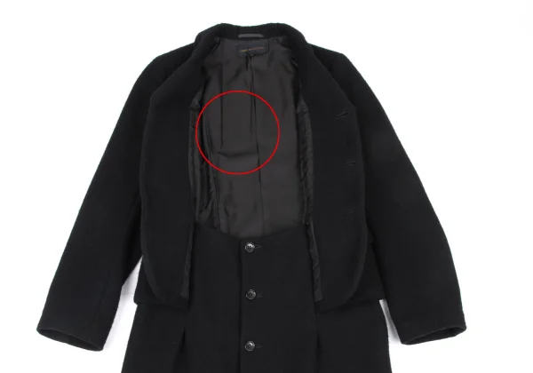 COMME des GARCONS Wool Mossa Hem Layered Jacket K-172640_013