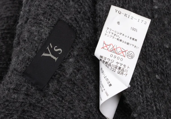 Y's Tuck Wool Knit Jacket K-172643_014