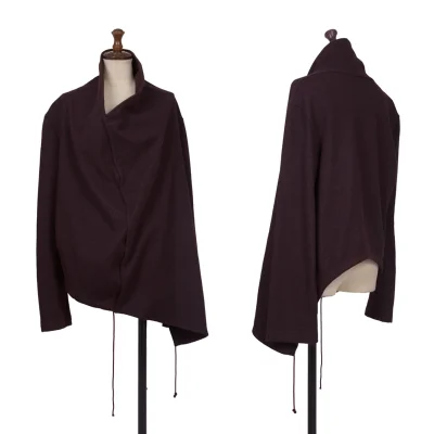 Y's Wool Asymmetry Snap Button Cardigan