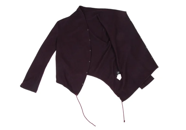 Y's Wool Asymmetry Snap Button Cardigan K-172644_010
