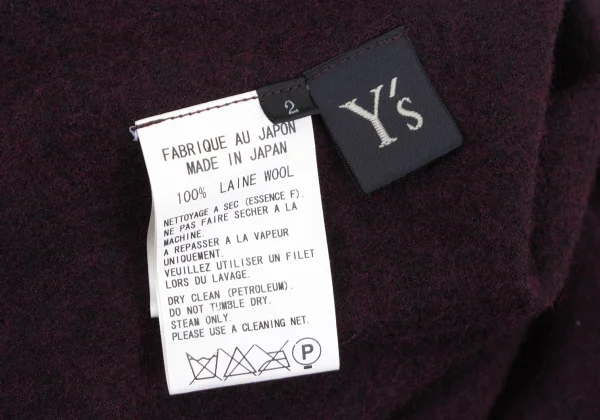 Y's Wool Asymmetry Snap Button Cardigan K-172644_017