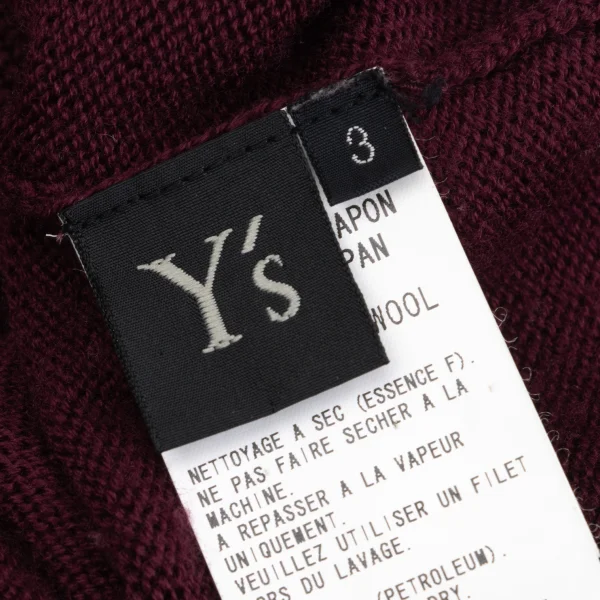 Y's Wool Turtle Neck Knit Sweater K-172646_016