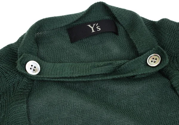 Y's Neck Button Cotton Silk Knit Top K-172648_005